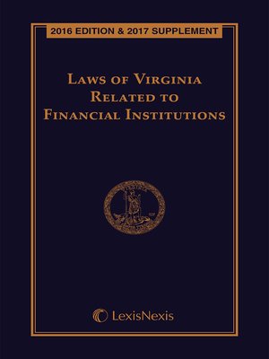 cover image of Laws of Virginia Related to Financial Institutions